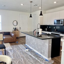 Kitchen island tile install Kitchen island tile install