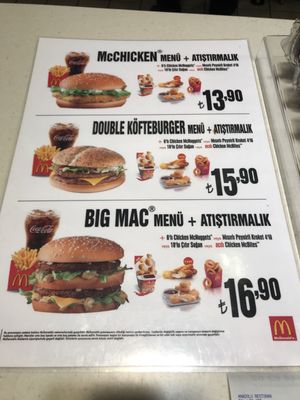 Menu photo 1 McDonald's Istanbul, 34 Menu photo 1 McDonald's Istanbul, 34