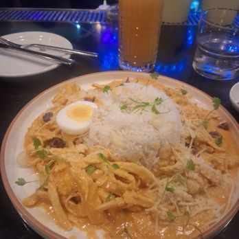 Limo Peruvian Eatery - Ají de gallina which is shredded chicken rice olives and a creamy cheese sauce - Peruvian Near Me - Nashville, Tennessee