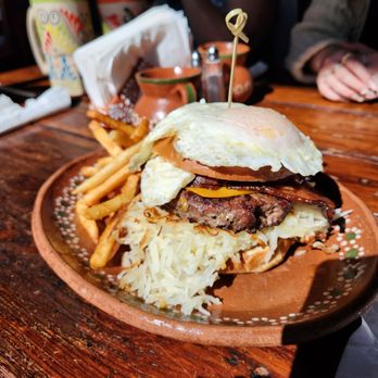 Tulum Mexican Kitchen - Breakfast burger fully loaded! - Mexican Near Me - San Jose, California