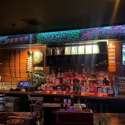 Verdugo Bar - Cocktail menu on the top of the wall.