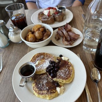 Plow - Lemon Ricotta Pancakes French Toast Crispy Potatoes Nueske Bacon Iced coffee - Breakfast & Brunch Near Me - San Francisco, California Plow - Lemon Ricotta Pancakes French Toast Crispy Potatoes Nueske Bacon Iced coffee - Breakfast & Brunch Near Me - San Francisco, California
