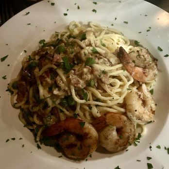 Carmela's at Macri's - Carbornara with shrimp - Italian Near Me - South Bend, Indiana Carmela's at Macri's - Carbornara with shrimp - Italian Near Me - South Bend, Indiana