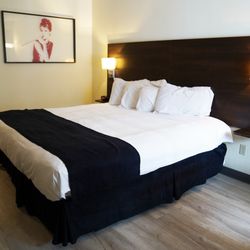 Steam Plant Hotel - Interior of Single King bed room at Steam Plant Hotel Spokane