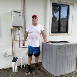 Allied Fast Service - Tankless water heater and super high efficiency AC install in Boca Raton.