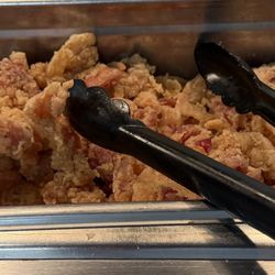 Seminole Wind Restaurant - It may not be obvious from the photo but that's ham slice pieces that have been deep fried. Might be heart attack inducing but delicious.