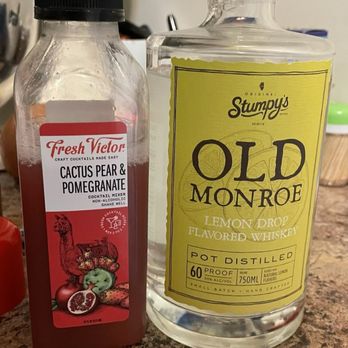 Old Monroe Distilling - Lemon whiskey and pear pomegranate juice - Distilleries Near Me - Columbia, Illinois