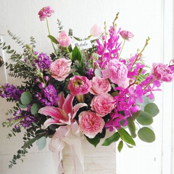 Petals and Sea Breeze - Bella sent me this picture of my Mom's birthday floral arrangement before delivering it to her house. Amazingly beautiful! - Florists Near Me