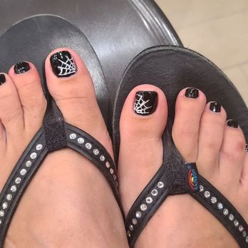 New Nails & Spa - Halloween toes!! - Nail Salons Near Me - Huntington Beach, California