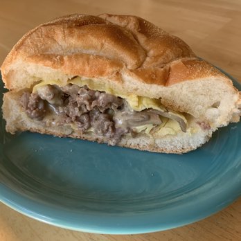New York Pickle Deli - Half of my "Mini Philly Omelet" sandwuch - Delis Near Me - Rocky Hill, Connecticut New York Pickle Deli - Half of my "Mini Philly Omelet" sandwuch - Delis Near Me - Rocky Hill, Connecticut