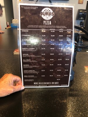 Menu photo 2 Jura's Pizza Parlor Turlock, CA