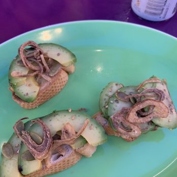 Utopian Tailgate - Avocado toasties (not toasted, very bland) - Lounges Near Me - Chicago, Illinois