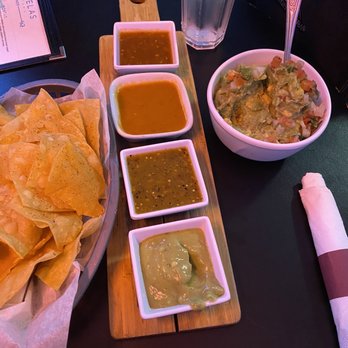 Gabriela's Downtown - Salsa Sampler and Guacamole - Mexican Near Me - Austin, Texas Gabriela's Downtown - Salsa Sampler and Guacamole - Mexican Near Me - Austin, Texas