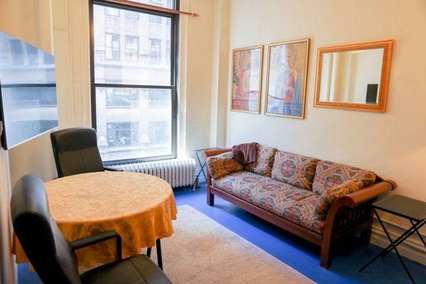 The Blue Room is Available for Rentals - The Blue Room is a great fit for small meetings, recording auditions, and as a workspace.
