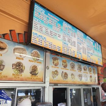 Taqueria La Costa - Menu and the window where you order and pick up your food. - Mexican Near Me - Manteca, California Taqueria La Costa - Menu and the window where you order and pick up your food. - Mexican Near Me - Manteca, California