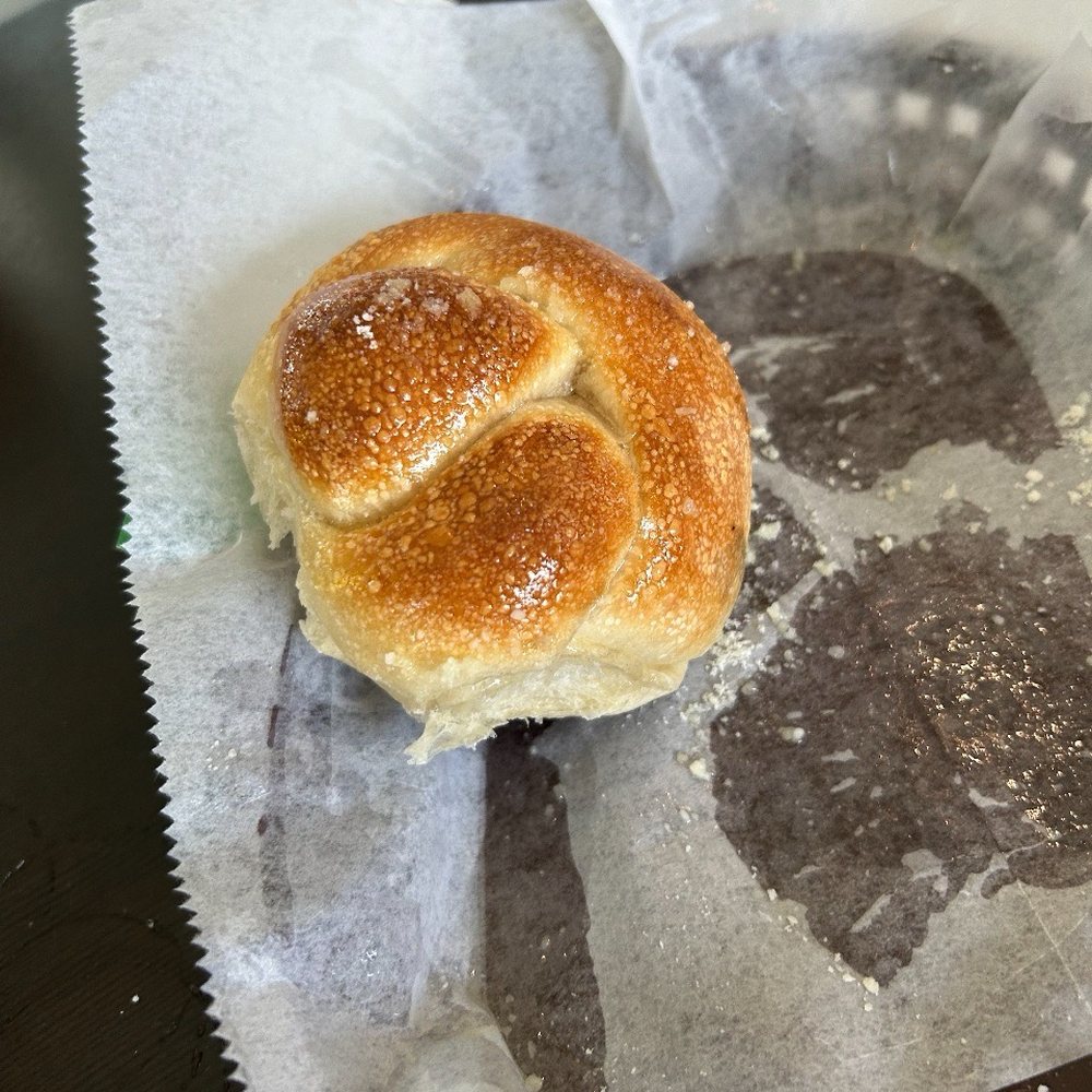 Bread Knots - you get 4 in a basket. If forgot to take photo of the full basket. Bread Knots - you get 4 in a basket. If forgot to take photo of the full basket.