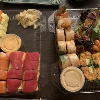 Sushi Sama - two trays of different types of sushi - Sushi Bars Near Me - Dollard-des-Ormeaux, Quebec Sushi Sama - two trays of different types of sushi - Sushi Bars Near Me - Dollard-des-Ormeaux, Quebec