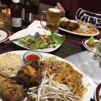 Thai Dishes - Pad Thai and beef salad - Thai Near Me - Redondo Beach, California