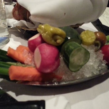 Dal Rae Restaurant - Complementary assorted veggies on a bed of ice. - Steakhouses Near Me - Pico Rivera, California Dal Rae Restaurant - Complementary assorted veggies on a bed of ice. - Steakhouses Near Me - Pico Rivera, California