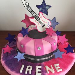 My Cakes Your Cakes - Rock star and girl's birthday custom cake
