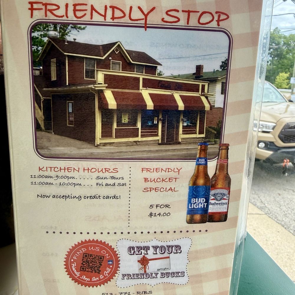 Friendly Stop Bar and Grill - Menu - Burgers Near Me - Cincinnati, Ohio