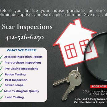5 Star Home Inspections - Home Inspectors Near Me - Coraopolis, Pennsylvania