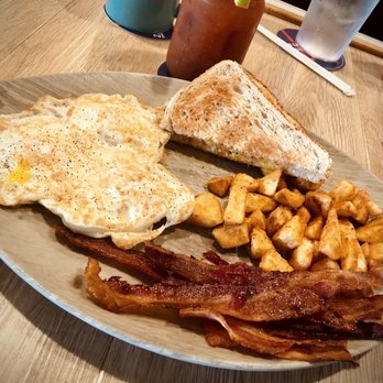 The Trading Post - Bacon & Eggs w/ Coffee & a Bloody Mary - Southern Near Me - Emerald Isle, North Carolina