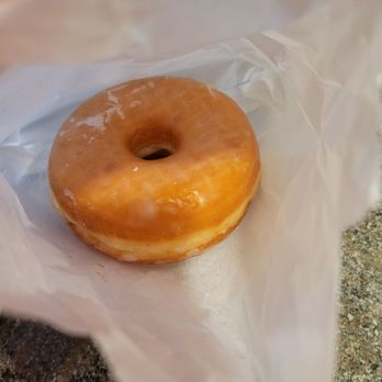 AMA Donuts - Plain glazed, i squished it slightly on the way home. Pillow soft and fresh at the end of the day. - Bakeries Near Me - Covina, California