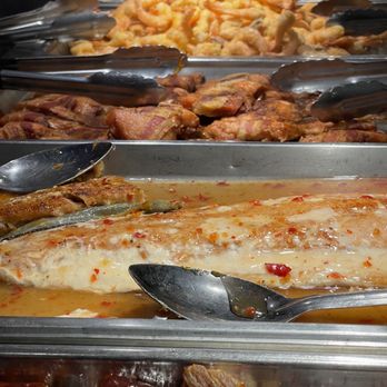 New China King Buffet - Fish, Shrimp & Ribs.  Tasted blah! - Chinese Near Me - Denton, Texas