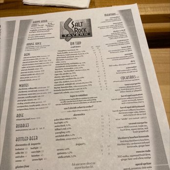 Salt Rock Tavern - Menu - New American Near Me - Oldsmar, Florida