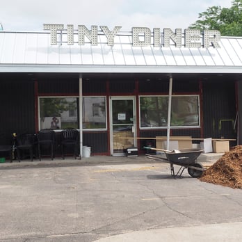 The Tiny Diner - Tiny Diner front, from 38th St., as they're putting in the garden. 6/18/14 - New American Near Me - Minneapolis, Minnesota The Tiny Diner - Tiny Diner front, from 38th St., as they're putting in the garden. 6/18/14 - New American Near Me - Minneapolis, Minnesota