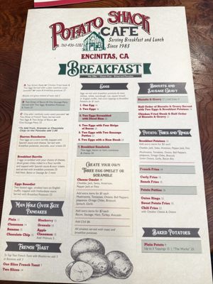 Menu photo 2 Potato Shack Cafe Encinitas, CA