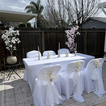 JV Rentals - White Spandex rectangle table covers, White chair covers - Party Equipment Rentals Near Me JV Rentals - White Spandex rectangle table covers, White chair covers - Party Equipment Rentals Near Me