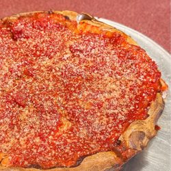 Werkhaus Pizza - 9" deep dish pepperoni pizza.
