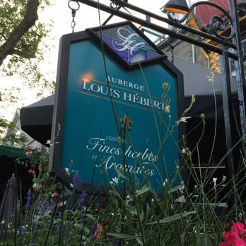 Louis Hebert - Sign as seen from our table. - French Near Me - Quebec City, Quebec
