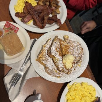 The Cookie Jar - Left: Eggs, Bacon Potato's  Middle: French toast Right: Eggs and ham Bottom: Biscuit - Breakfast & Brunch Near Me - Fairbanks, Alaska