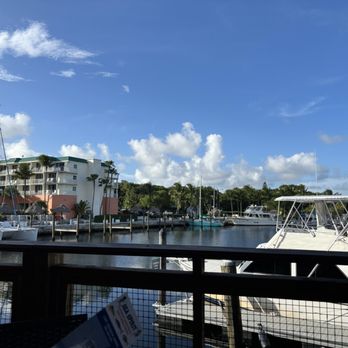 Skipper's Dockside - The view from our seat - Seafood Near Me - Key Largo, Florida