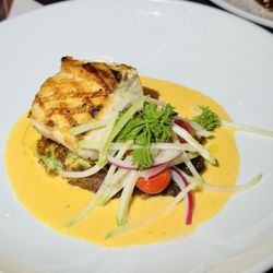Swordfish with summer corn