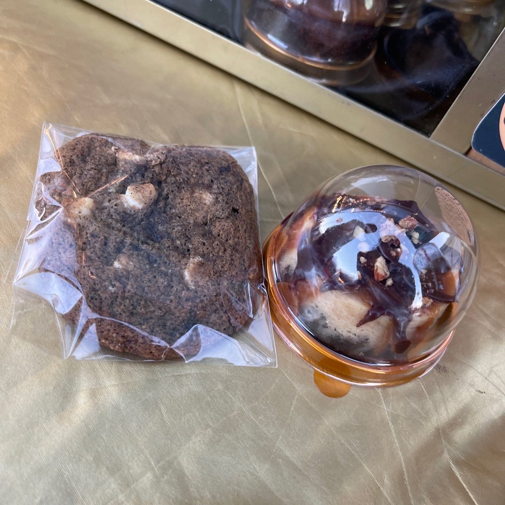 The boozy turtle pie cheesecake and White Russian cookie