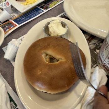 Hightstown Diner - Plain bagel toasted with butter on the side - Diners Near Me - Hightstown, New Jersey
