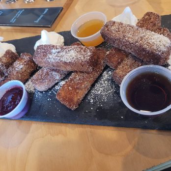 TJ's Burritos - French Toast Flight - Berry Jam - Coffee & Tea Near Me - East Granby, Connecticut TJ's Burritos - French Toast Flight - Berry Jam - Coffee & Tea Near Me - East Granby, Connecticut