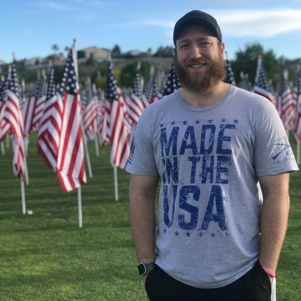 Cornerstone Park - hubs and the flags - his shirt was pretty fitting! - Lakes Near Me - Henderson, Nevada