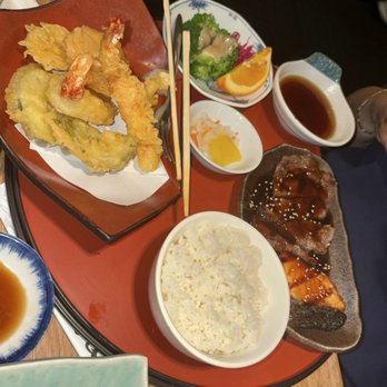 Tenjin - B. Teriyaki Ribeye Steak and Salmon - Sushi Bars Near Me - Lincolnwood, Illinois