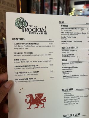 Menu photo 2 The Prodigal Public House Minneapolis, MN Menu photo 2 The Prodigal Public House Minneapolis, MN