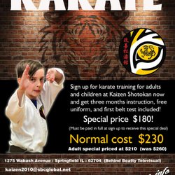 Kaizen Shotokan Karate - Class Special - Sign up today!