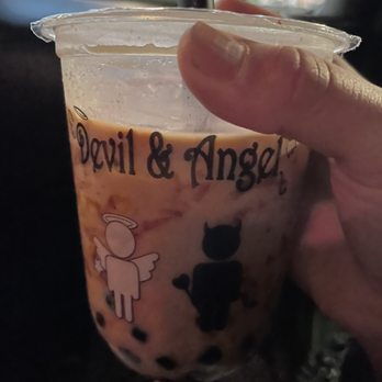 Devil & Angel Desserts - black sugar royal milk tea with boba - Bubble Tea Near Me - Concord, California Devil & Angel Desserts - black sugar royal milk tea with boba - Bubble Tea Near Me - Concord, California