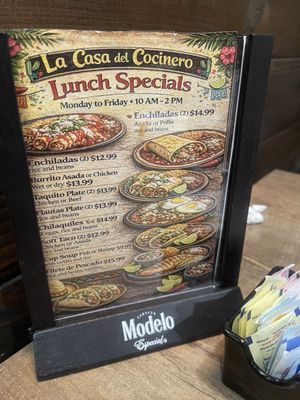 Menu photo 1 La Casa Del Cocinero La Mirada, CA Menu photo 1 La Casa Del Cocinero La Mirada, CA