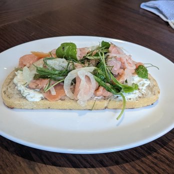 Allen Street Grill - Salmon toast - American Near Me - State College, Pennsylvania