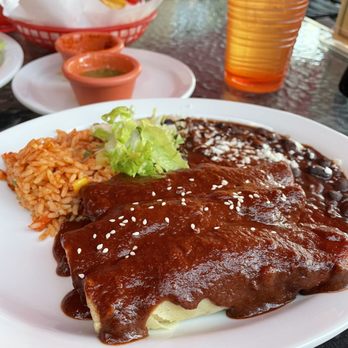 Fiesta Oaxaca - Chicken Enchiladas de Mole - Mexican Near Me - Santa Fe, New Mexico