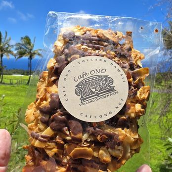 Cafe Ono - Organic coconut macaroons (2) with chocolate drizzle! - Coffee & Tea Near Me - Volcano, Hawaii